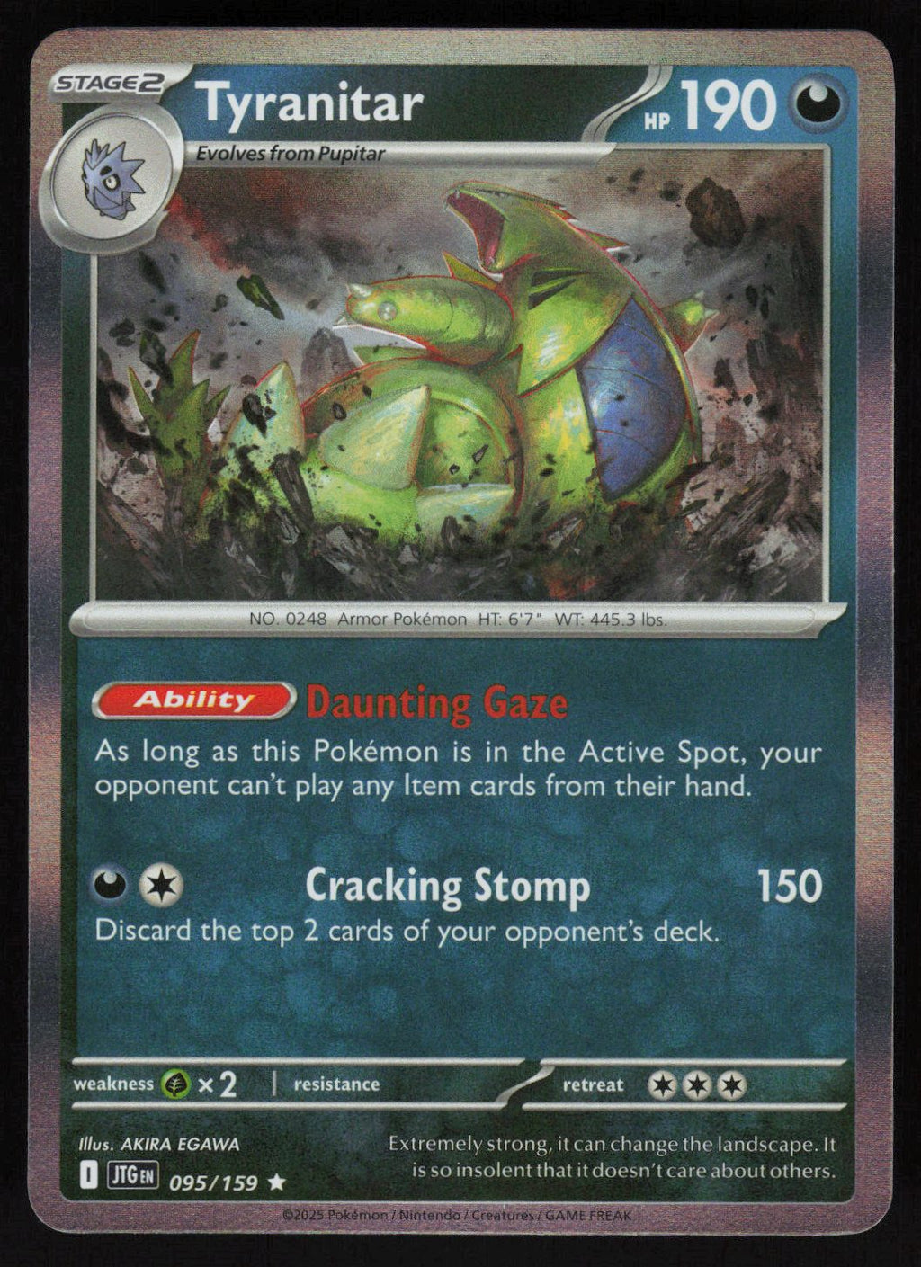 Tyranitar Rare SV09: Journey Together 095/159