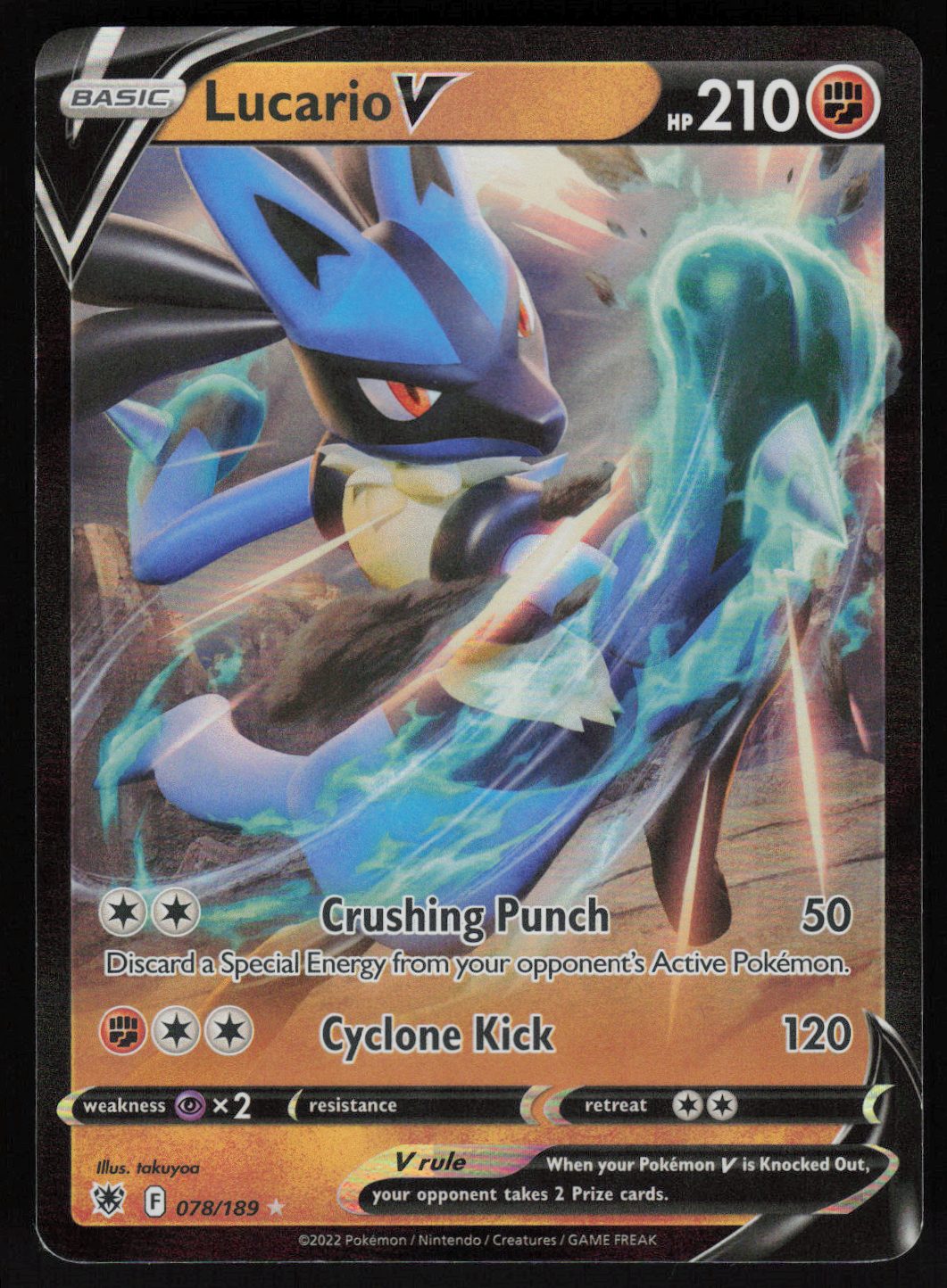 Lucario V Ultra Rare SWSH10: Astral Radiance 078/189