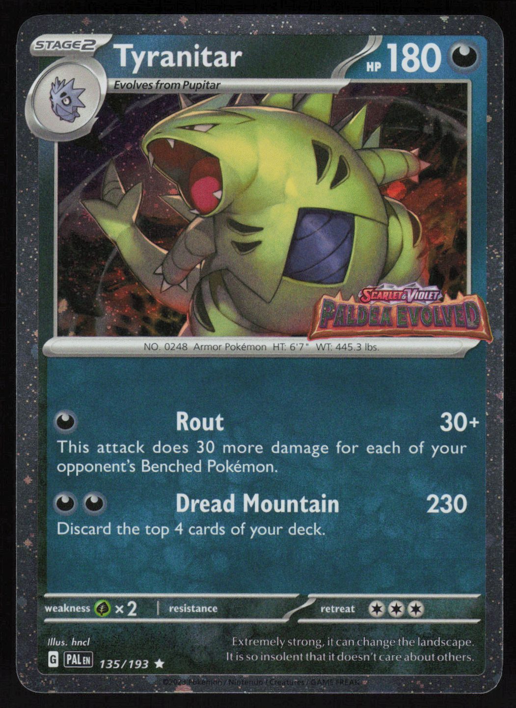 Tyranitar (Paldea Evolved Stamp)