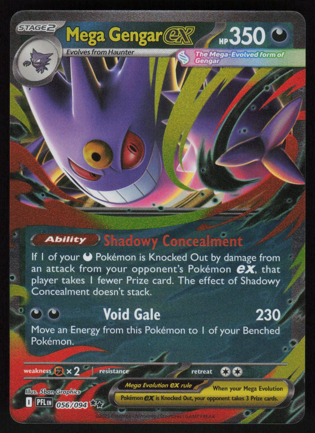 Mega Gengar ex Double Rare ME02: Phantasmal Flames 056/094