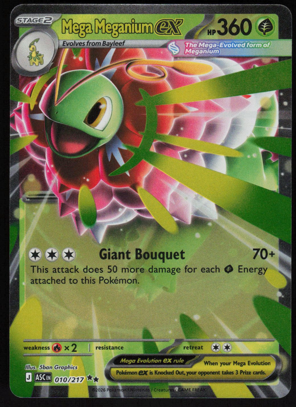 Mega Meganium ex - 010/217 Double Rare ME: Ascended Heroes 010/217