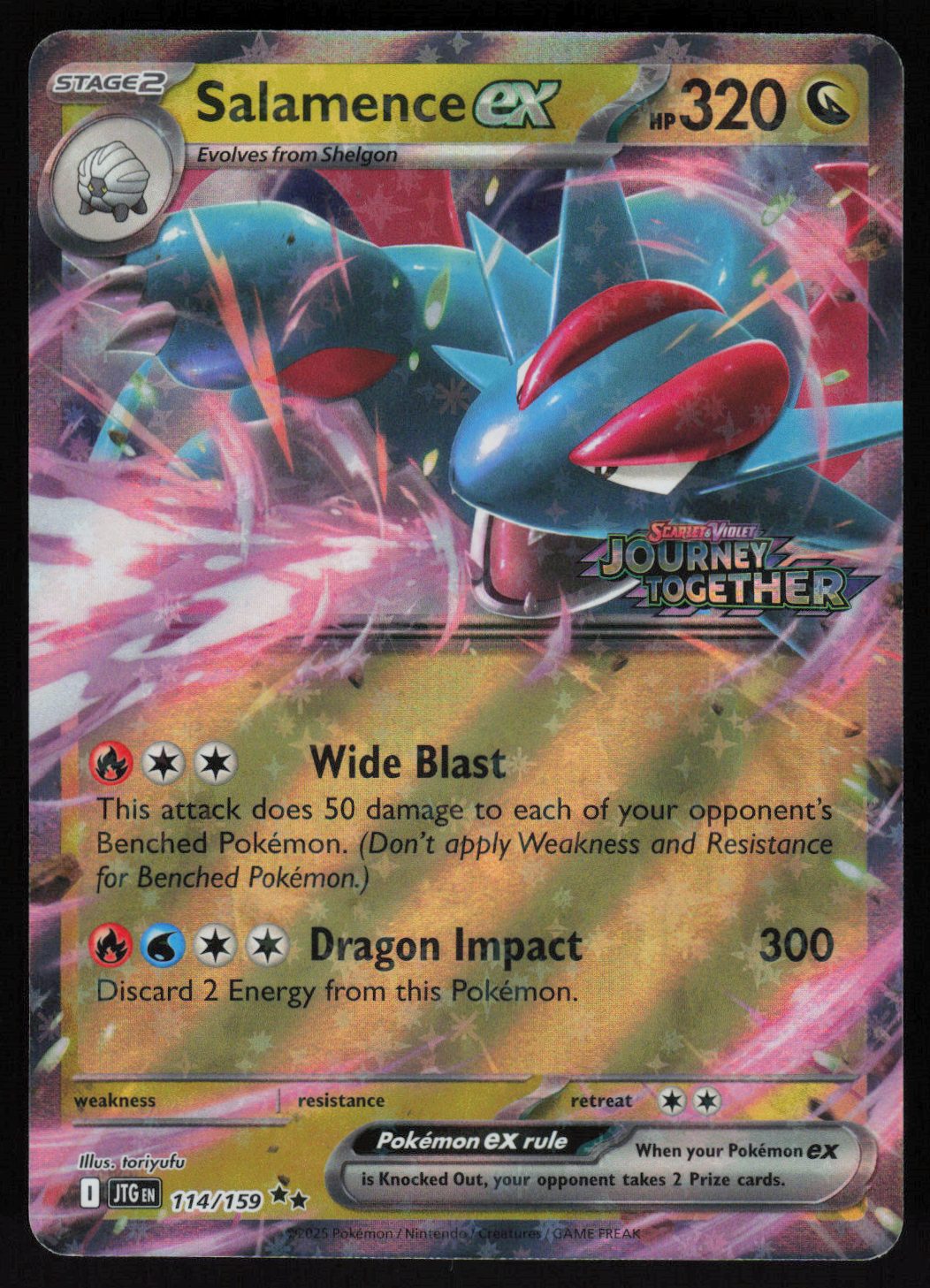 Salamence ex - 114/159 (Journey Together Stamped) Double Rare Miscellaneous Cards & Products 114/159