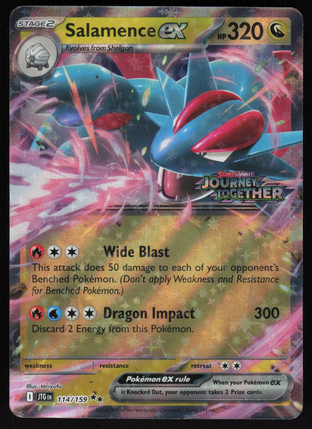 Salamence ex - 114/159 (Journey Together Stamped) Double Rare Miscellaneous Cards & Products 114/159
