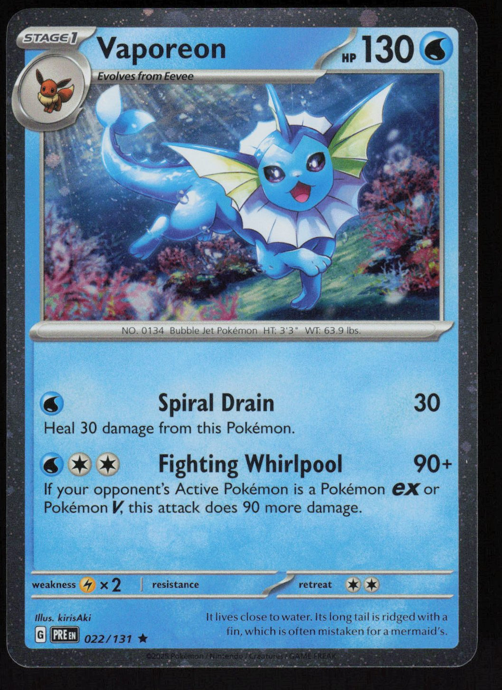 Vaporeon - 022/131 (Cosmos Holo)