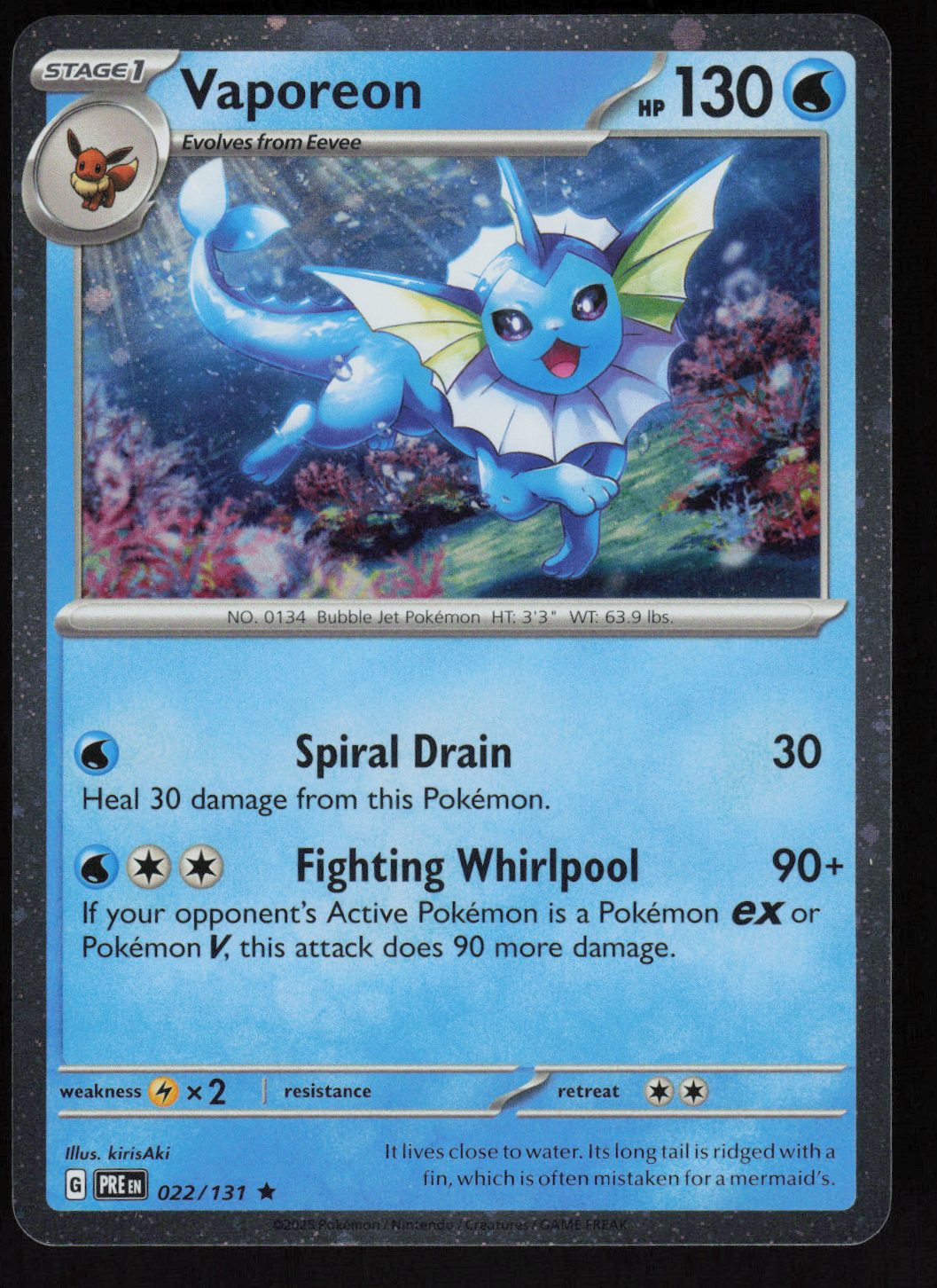Vaporeon - 022/131 (Cosmos Holo)