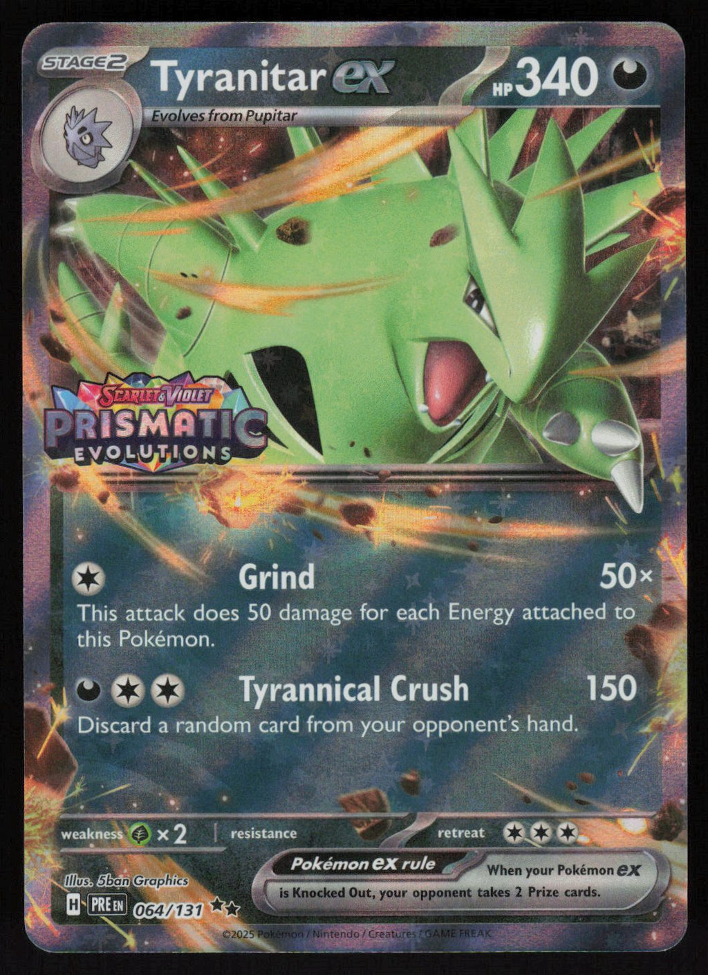 Tyranitar ex (Prismatic Evolutions Stamp)