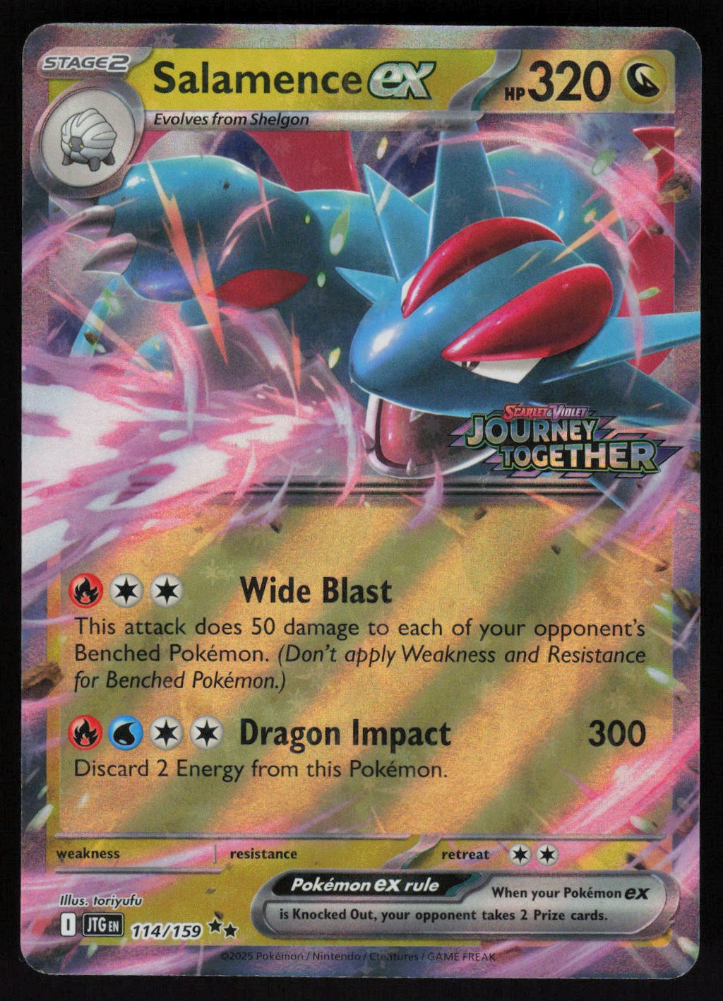 Salamence ex - 114/159 (Journey Together Stamped) Double Rare Miscellaneous Cards & Products 114/159