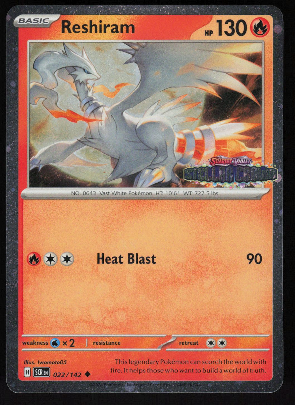 Reshiram (Stellar Crown Stamped) Uncommon Miscellaneous Cards & Products 022/142
