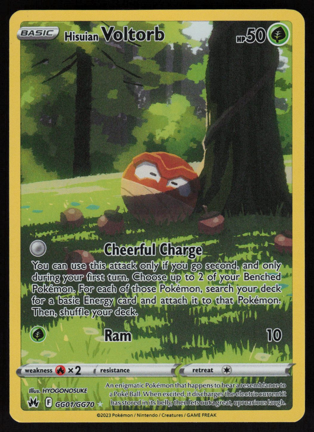 Hisuian Voltorb Ultra Rare SWSH: Crown Zenith: Galarian Gallery GG01/GG70
